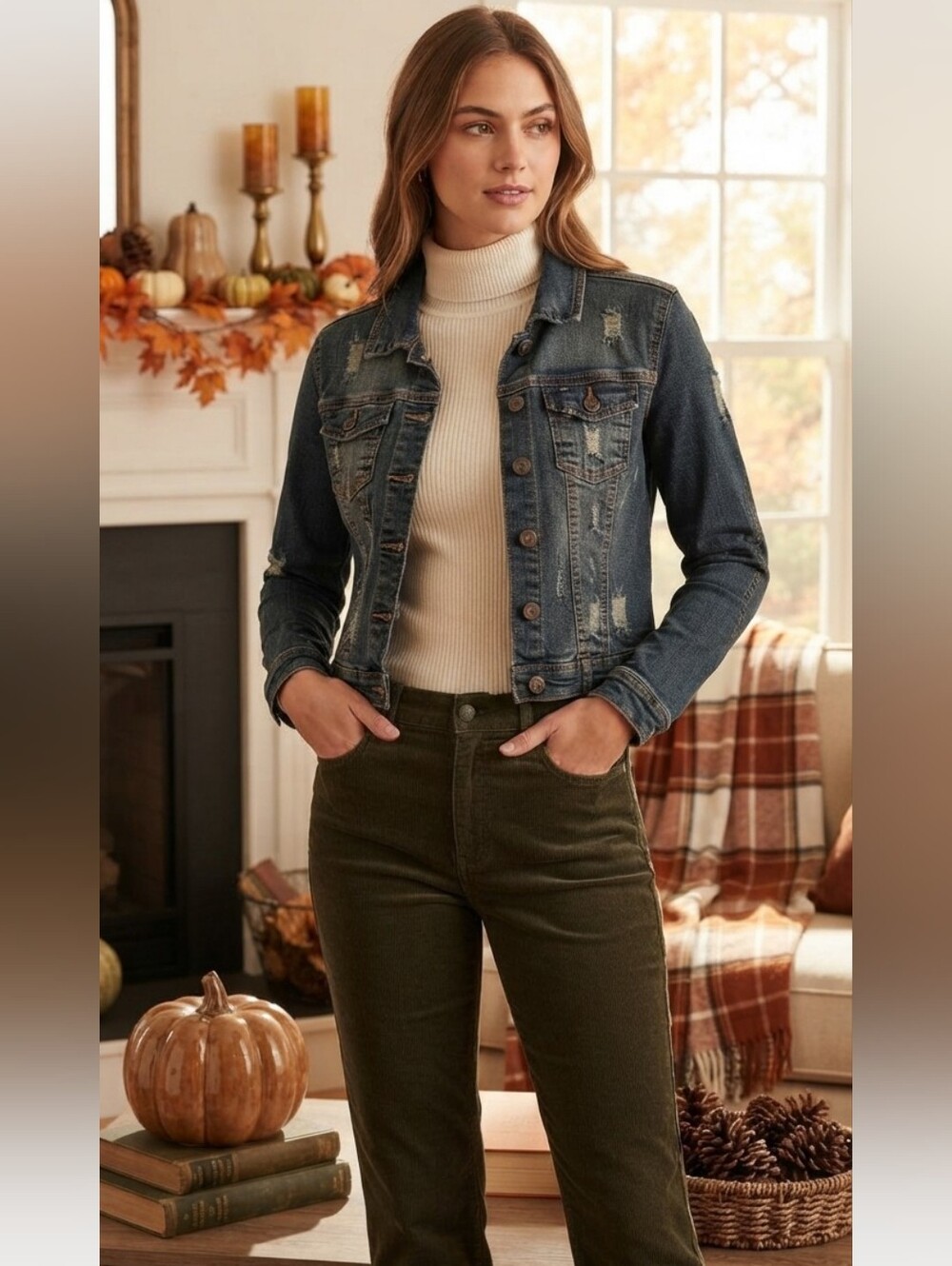 Blue Crush Jean Jacket Sm. With pockets!